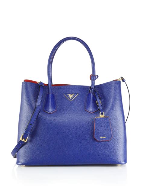 prada double bag blue|Prada handbags blue.